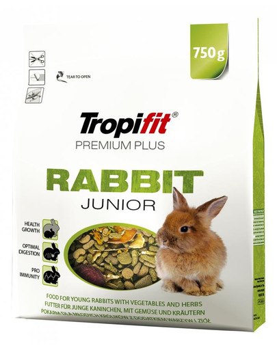 TROPIFIT Premium Plus RABBIT JUNIOR für Kaninchen 750 g