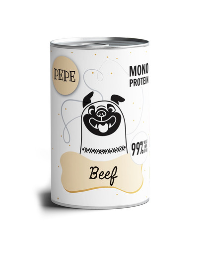 PAKA ZWIERZAKA PEPE Beef 99% (Rind) 400 g