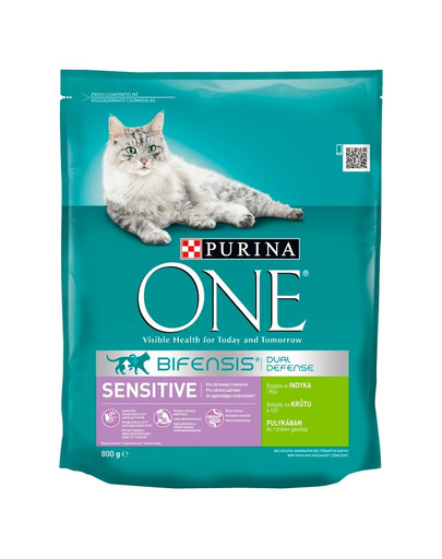 PURINA ONE SENSITIVE reich an Putenfleisch und Reis 800 g