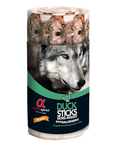 ALPHA SPIRIT Entensticks für Hunde 16 x 10g