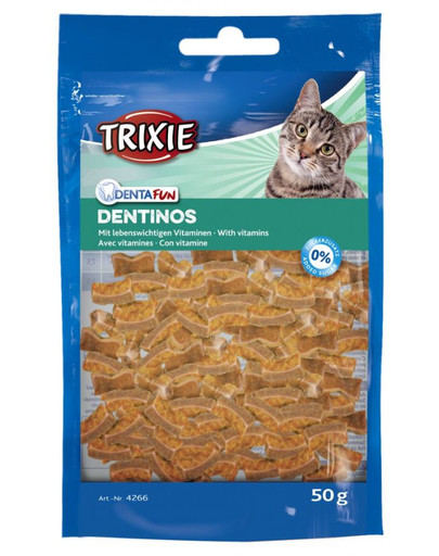 Trixie Denta Fun Dentinos 50g - Zahnpflegesnack für Katzen
