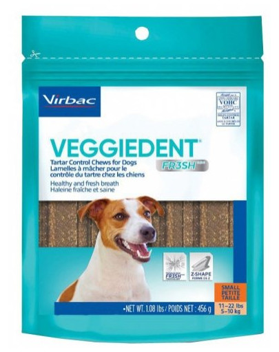 VIRBAC Veggiedent Fresh S (5-10 kg) Hundekauartikel 15 Stk.
