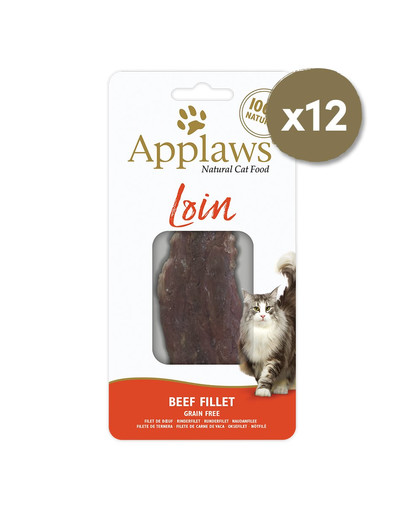 APPLAWS Beef Loin 12 x 20 g Rind Fleisch-Snack
