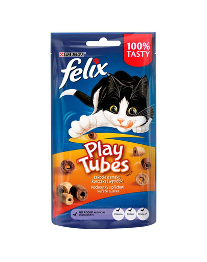 FELIX Play Tubes Huhn- und Lebergeschmack 8x50 g