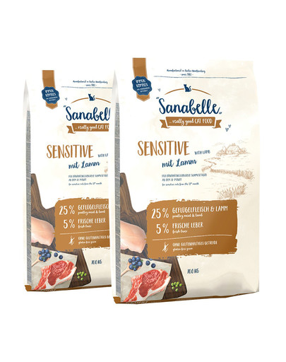 SANABELLE SENSITIVE Lamm 20 kg (2 x 10 kg)
