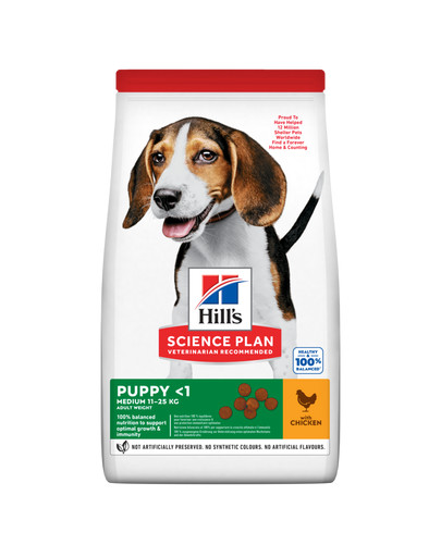 HILL'S Science Plan Canine Puppy Medium Chicken 18 kg mittelgroßes Hundefutter Huhn