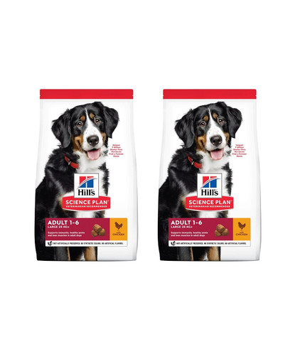 HILL'S Science Plan Canine Adult Large breed Chicken 2 x 18 kg Hundefutter Huhn für große Rassen