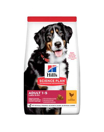 HILL'S Science Plan Canine Adult Large breed Chicken 18 kg Hundefutter Huhn für große Rassen