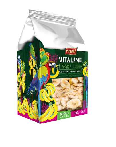 VITAPOL Bananenchips für Papageien und exotische Vögel 150g