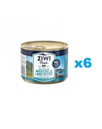 ZIWIPEAK Cat Mackerel&Lamb Makrele&Lamm 6x185 g
