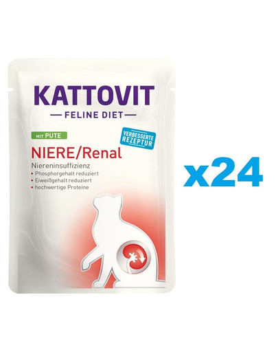 KATTOVIT Feline Diet Niere/Renal Pute 24 x 85 g