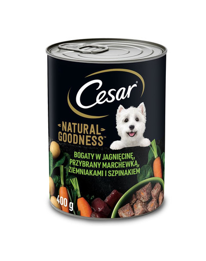 CESAR Reich an Lamm mit Karotten, Kartoffeln und Spinat  12 x 400g