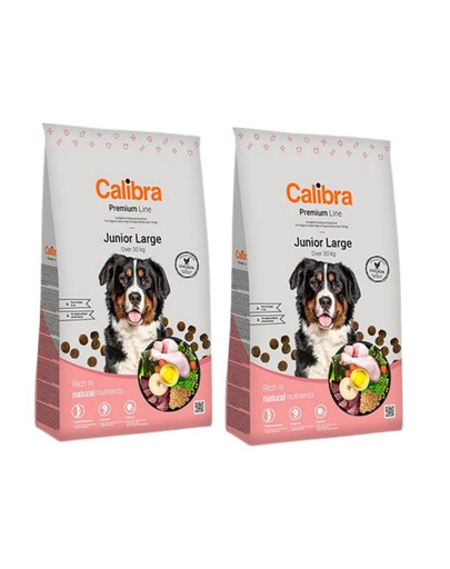 CALIBRA Dog Premium Line Junior Large 24 kg (2 x 12 kg)