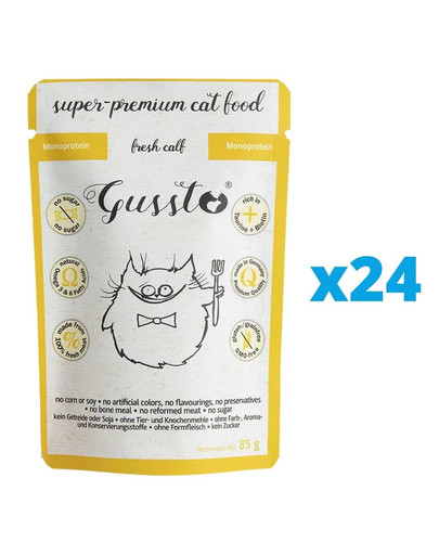 GUSSTO Cat Fresh Calf 24x85 g