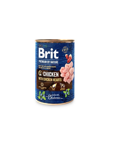 BRIT Premium by Nature Chicken&Hearts 24 x 400 g mit Huhn und Hühnerherzen
