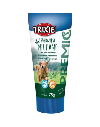 TRIXIE PREMIO Leberpastete mit Hanf für Hunde 75 g