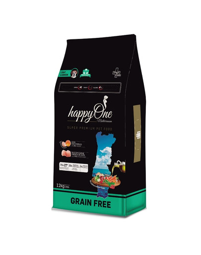 HappyOne Grain-Free Mediterraneum Light & Senior SUPER PREMIUM 12 kg