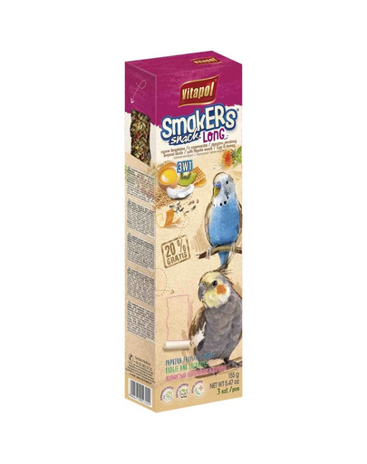 VITAPOL Smakers Long Mix 3in1 Tropische Früchte/Honig-Ei für Putten und Papageien