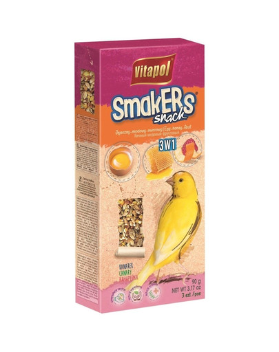 VITAPOL Smakers dreifach für Kanarienvögel 3 Stück / Packung 85 g