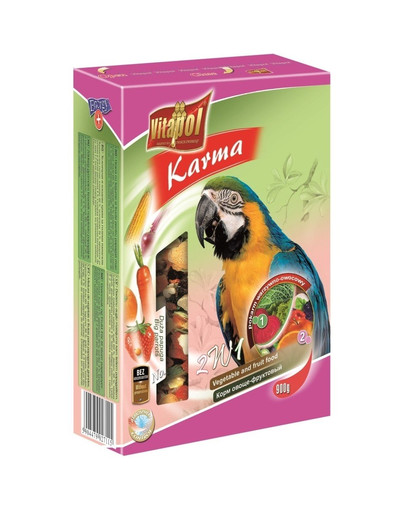 VITAPOL Obst- und Gemüsefutter für Papageien 900g