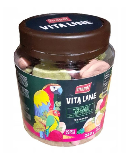 VITAPOL Gemüsekekse für Papageien Glas 240 g