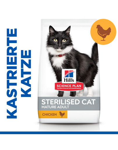 HILL'S Science Plan Feline Mature Adult sterilised cat chicken 3 kg