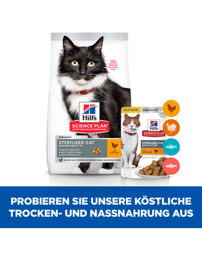 HILL'S Science Plan Feline Mature Adult sterilised cat chicken 3 kg