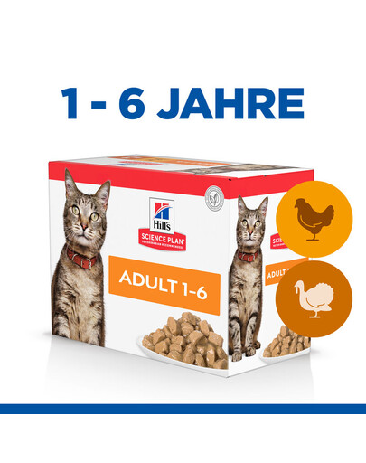 HILL'S Science Plan Feline Adult Multipack Poultry Selection 85 g x12