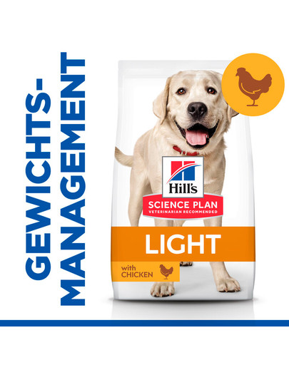 HILL'S Science Plan Canine Adult Light Large breed Chicken 18 kg Hundefutter Huhn für große Rassen
