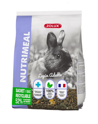 ZOLUX NUTRIMEAL 3 Kaninchenmischung für Erwachsene 800g
