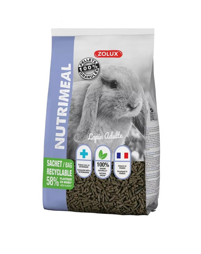 ZOLUX NUTRIMEAL 3 erwachsene Kaninchen Pellets 2,5kg