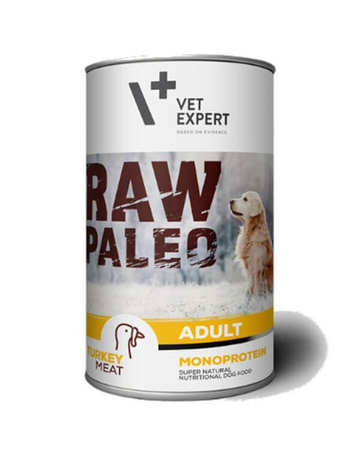 VETEXPERT Hundenassfutter – Raw Paleo Adult Pute 400g
