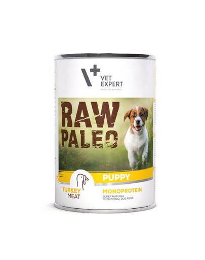 VETEXPERT Hundenassfutter – Raw Paleo Puppy Pute 400g