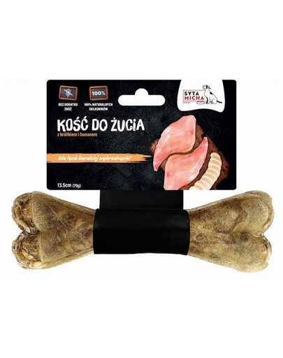 SYTA MICHA Kauknoche mit Kaninchen und Bananen für wählerische Hunde 13,5 cm
