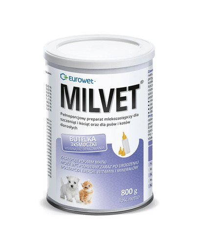 EUROWET Milvet Milchaustauscher für Welpen 800 g