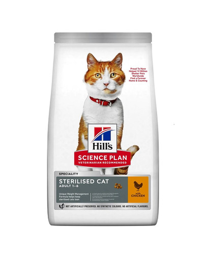 HILL'S Science Plan Young Adult Sterilised Cat Katzenfutter mit Huhn 10 kg