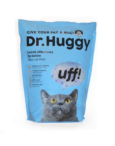 DR HUGGY Premium Silikon-Katzenstreu 3.8L unparfümiert