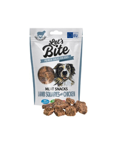 BRIT Let’s Bite Meat Snacks squares 80g Quadrate mit Lamm und Huhn