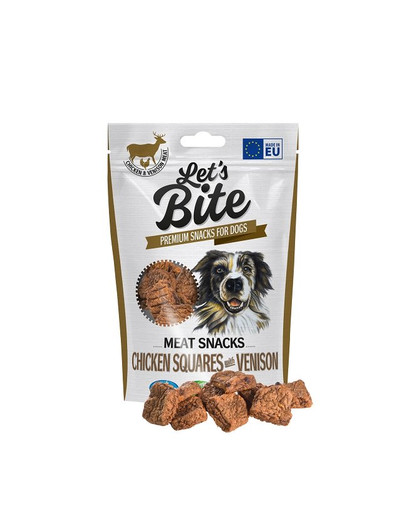 BRIT Let’s Bite Meat Snacks squares 80g Hühner- und Wildfleischquadrate