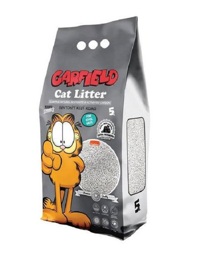 GARFIELD Bentonit Katzenstreu, mit Aktivkohle 5L