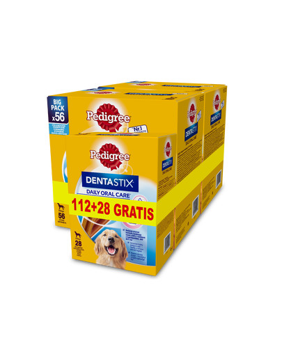 PEDIGREE DentaStix (Große Hunderassen) Zahnpflegeprodukte für Hunde 56 + 28 St.
