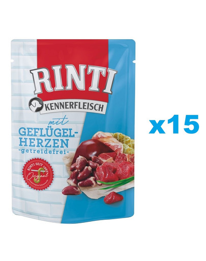 RINTI Kennerfleisch Geflügelherzen Frischebeutel 15 x 400 g