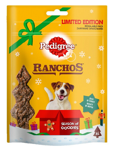 PEDIGREE Ranchos Leckerli mit Putengeschmack für ausgewachsene Hunde 52 g