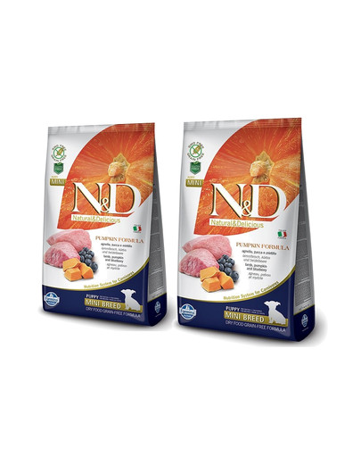FARMINA N&D Pumpkin Lamb & Blueberry Puppy Mini 2x2.5 kg