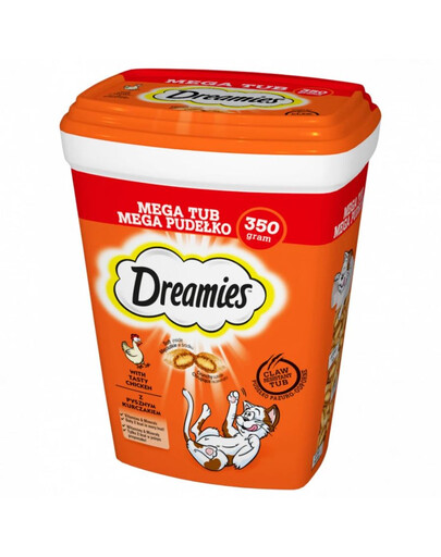 DREAMIES Mega Box 350g Katzenleckerli mit leckerem Huhn