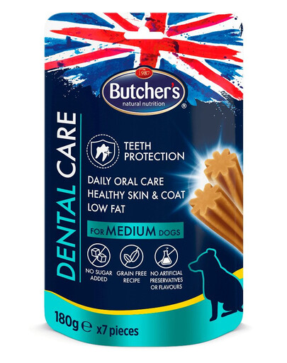 BUTCHER'S Dental Care for Medium Dogs 180g