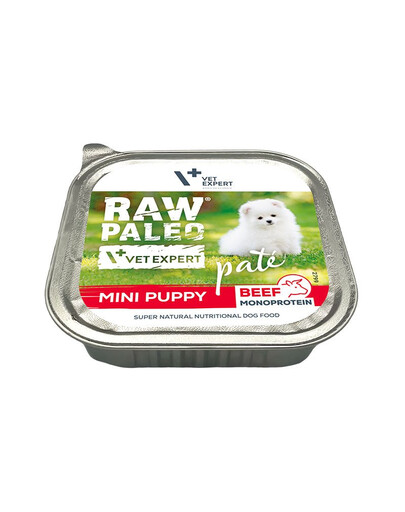 VETEXPERT Raw Paleo Pate Puppy Mini Beef 150g