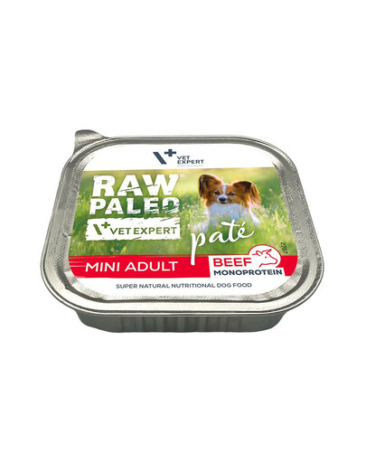 VETEXPERT Raw Paleo Pate Adult Mini Beef 150g