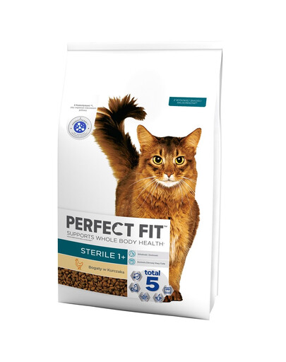 PERFECT FIT Sterile 1+ Trocken-Alleinfutter mit Huhn für ausgewachsene sterilisierte Katzen 7 kg