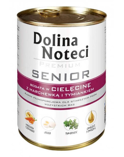 DOLINA NOTECI Premium Senior reich an Kalbfleisch, Karotten und Thymian 400g